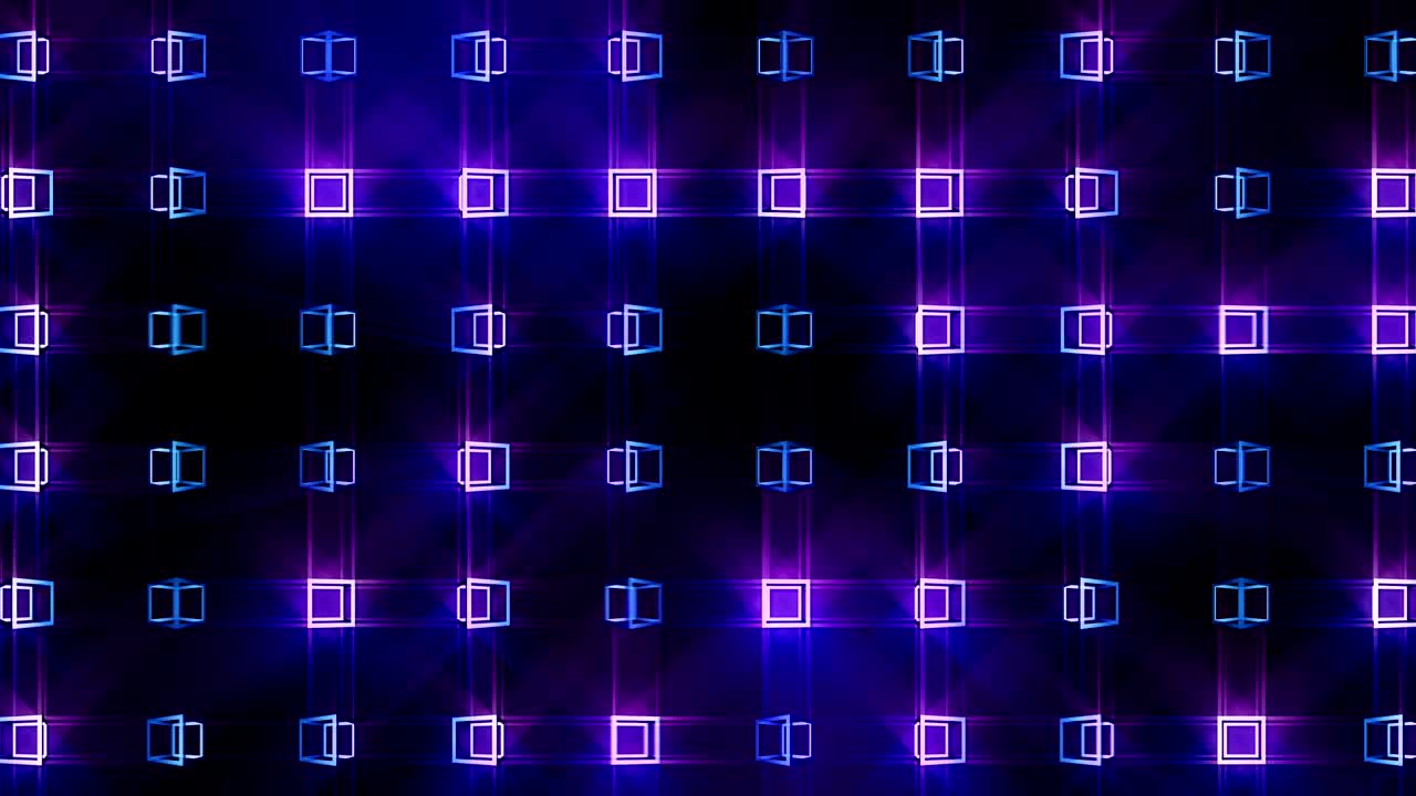 Geometric cube pattern. Cube dancing. Business symbol loop animation. Business network design.