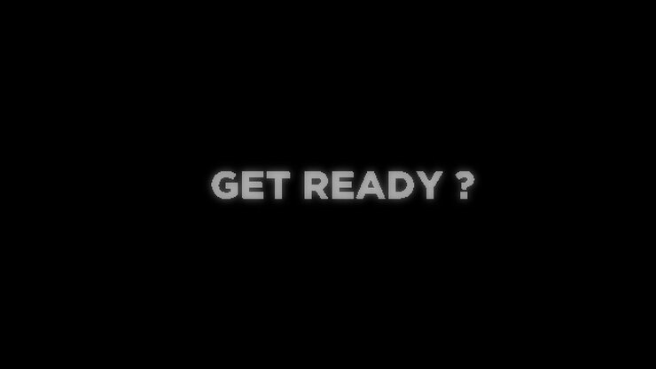 Animated Text Get Ready With Glitch Effect