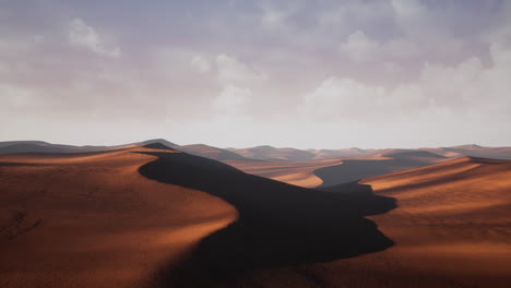 aerial of namibian desert and sand dunes