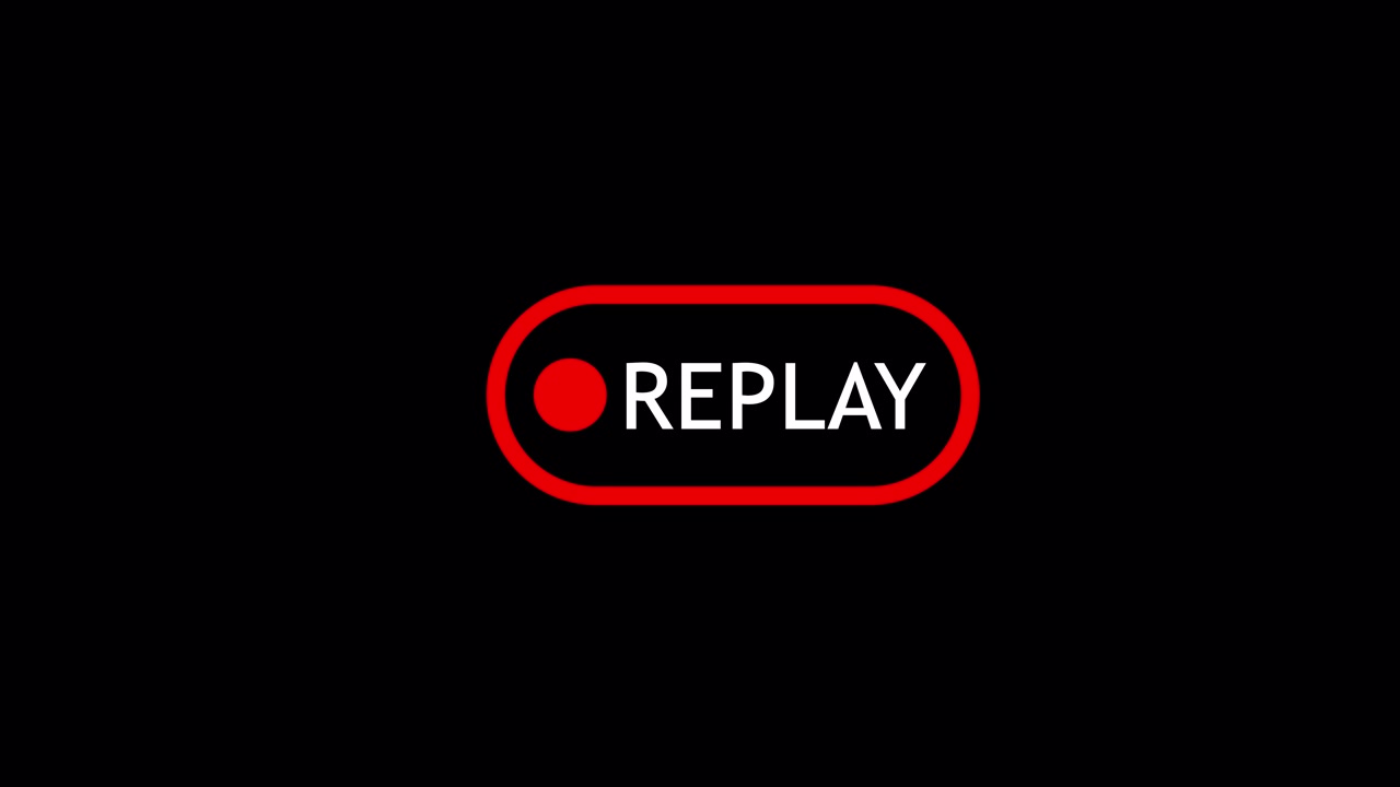 Replay Button Graphic with Flashing Red Recording Indicator