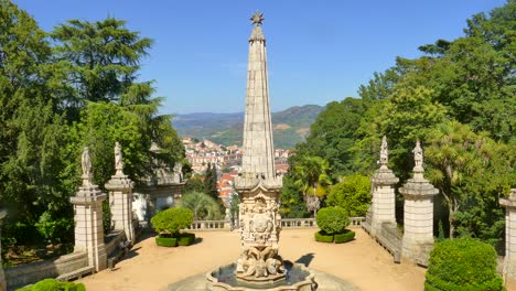 panoramic view of the sanctuary of nossa senhora dos remédios in lamego, portugal