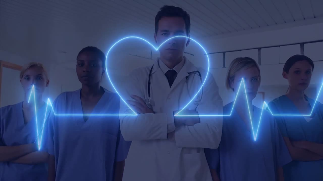 다양한 의사 그룹에 대한 생명선의 애니메이션