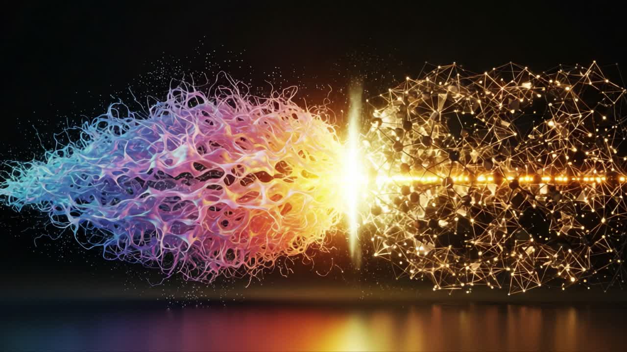 Exploring the Dynamic Intersection of Colorful Energy Waves and Intricate Geometric Patterns in a Stunning Visualization of Transformation and Interaction