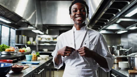 young chef in a professional kitchen