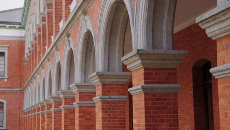 etajima naval academy officer candidates building, red brick architecture