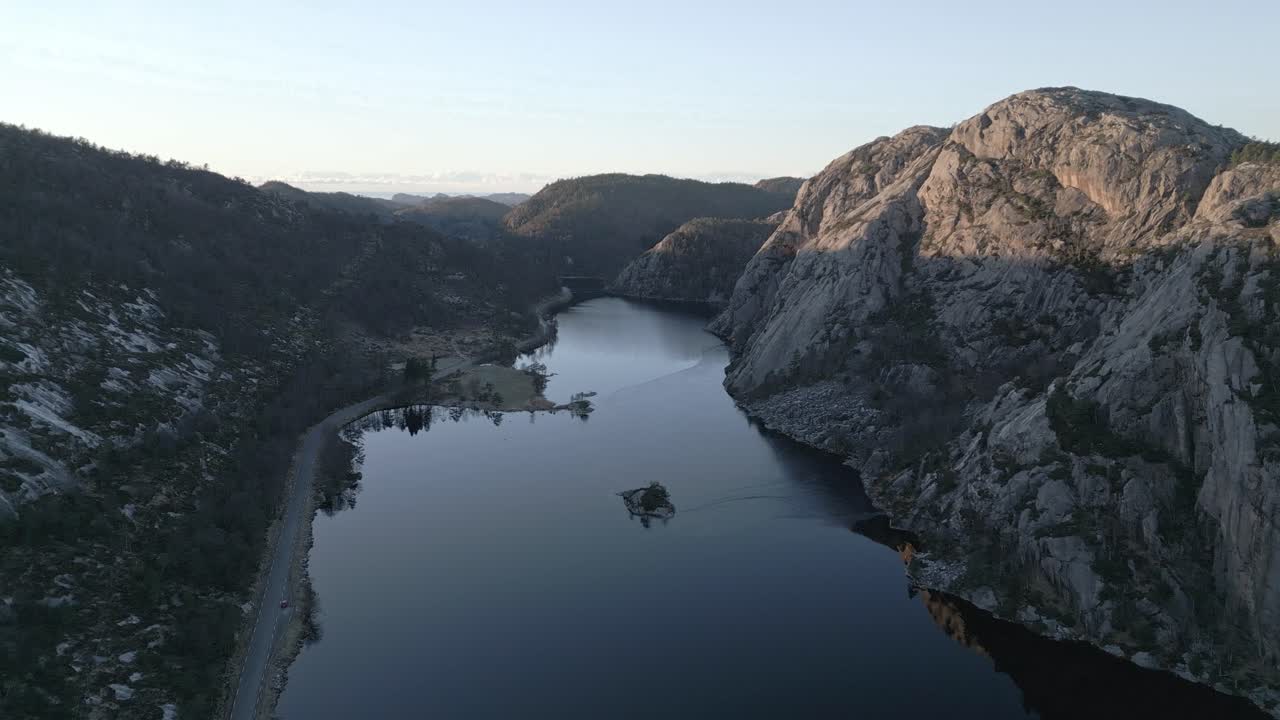 Part of the sunset hit the peak