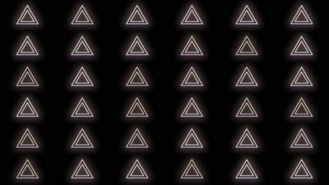 Triangles-icons-pattern-with-neon-yellow-led-light