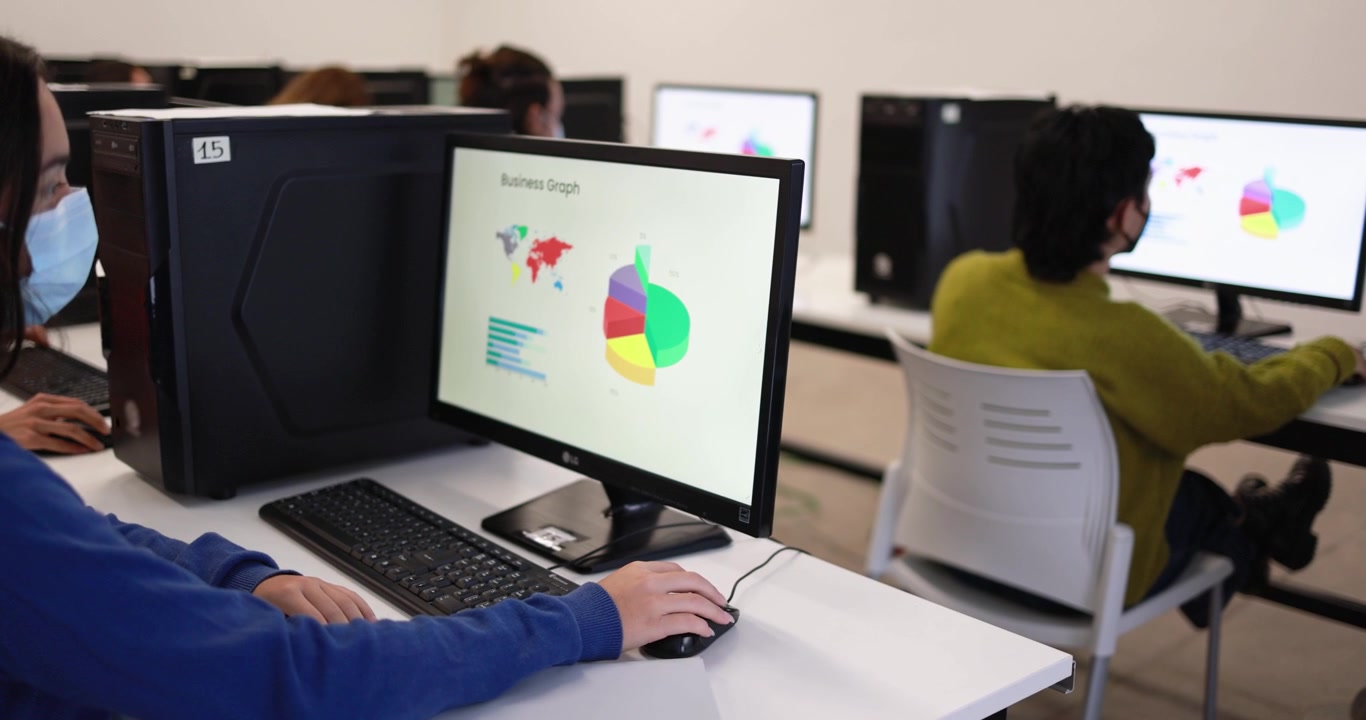 Students Working on Computers in a Classroom