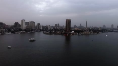 timelapse video from cairo,egypt shows nile river and boats