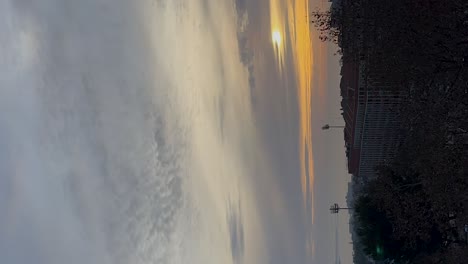 Vertical-timelapse-of-a-colorful-sunset-over-the-Portuguese-city-Lisbon