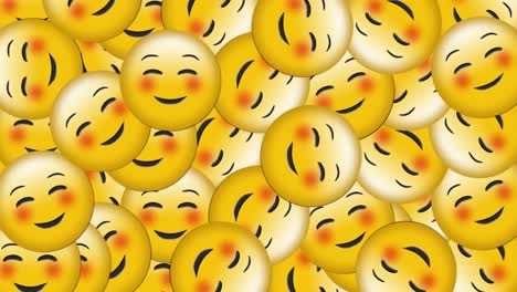 animation of social media emoji digital icons floating over cityscape