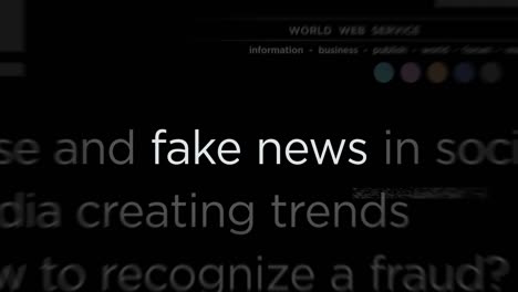 headline titles media with fake news and hoax information seamless loop animation