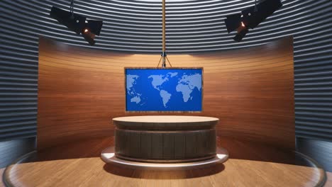 3d virtual tv studio news , tv on wall.3d virtual news studio background loop