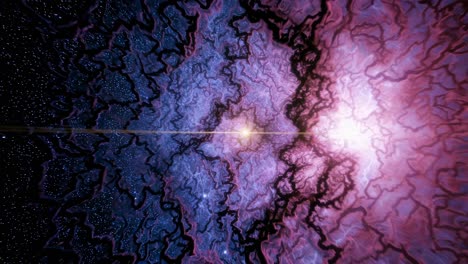 hyperspace tunnel through a cosmic nebula