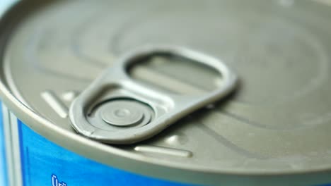 close-up of an open can