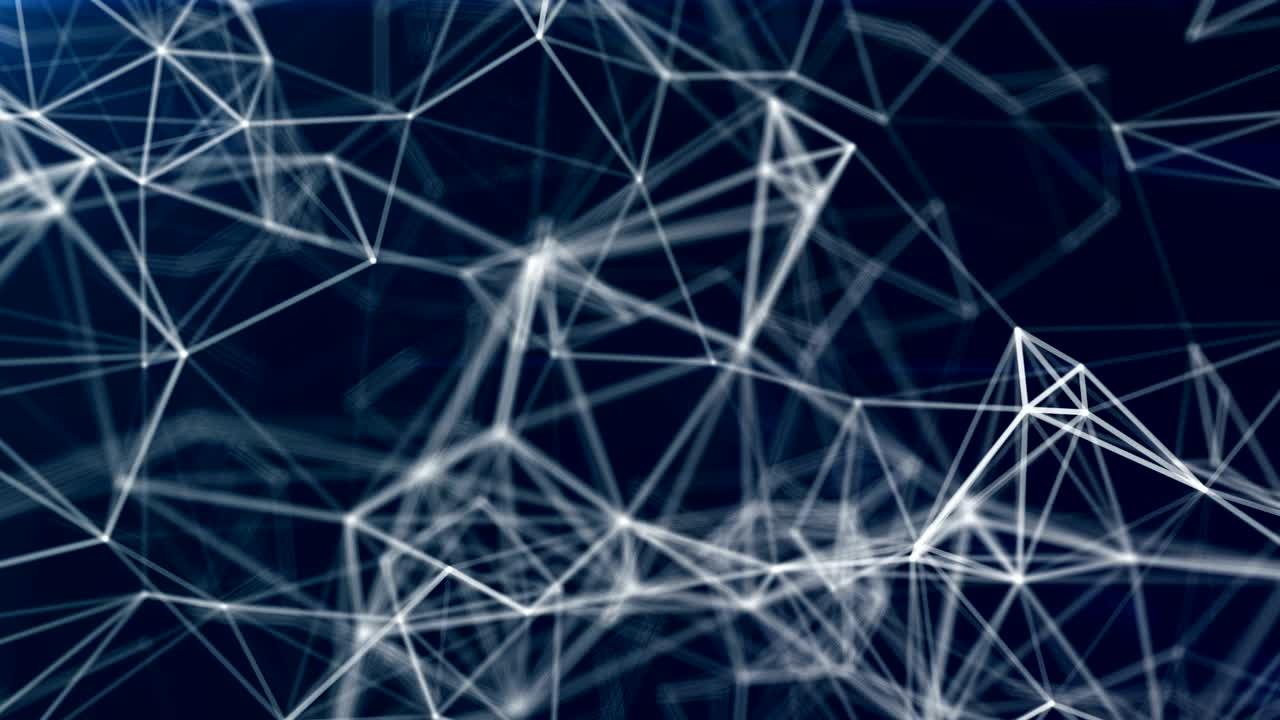 plexus:4k abstract loop color geometrical background with lines and dots