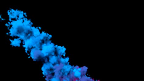 animación cg de humo colorido. renderización en 3d