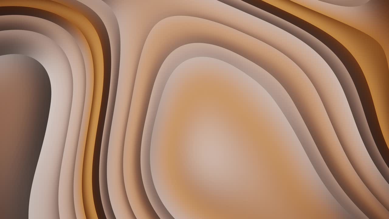 Abstract wavy animation in sand colors. Seamless looping
