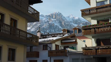 buildings and hotels in a mountain town