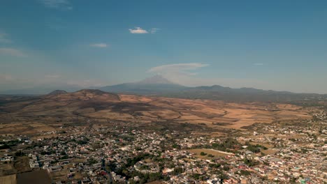 aerial adventures in yecapixtla: discovering the town and the popocatepetl volcano, mexico