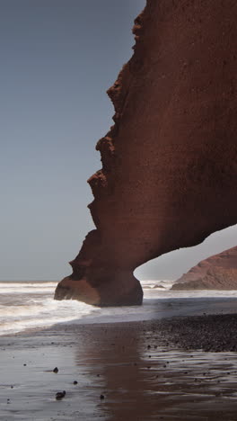 legzira beach on the atlantic coast of morocco in vertical