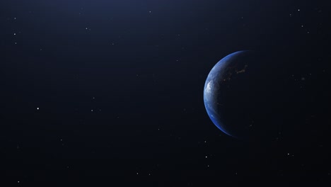 animated planet earth moving slowly in space