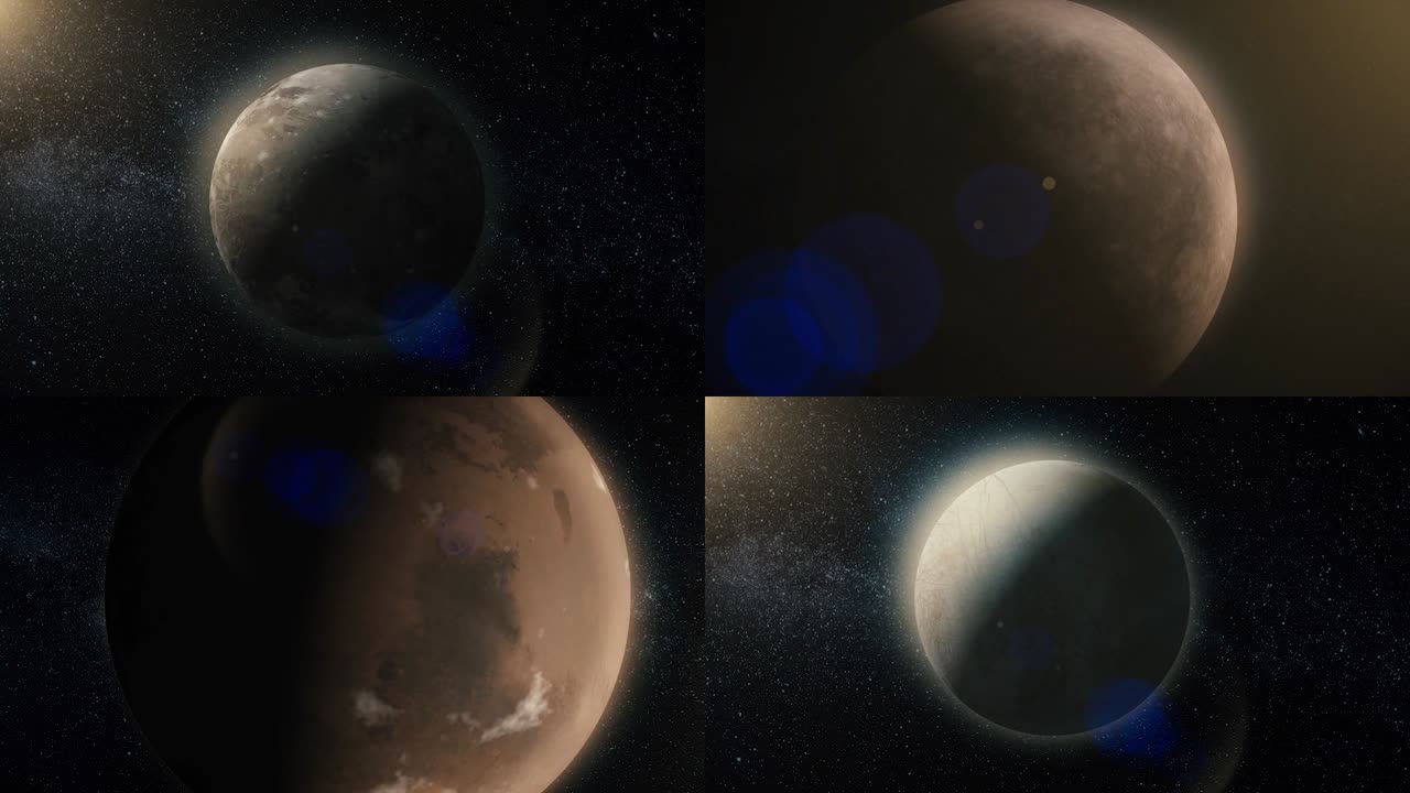 planetas en el espacio