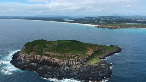 arial view of cook island aquatic reserve created in the hope to conserve the biodiversity of fish and marine vegetation