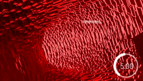 red tunnel loop motion graphics abstract geometric background