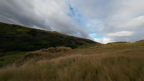 drone video over mountains in fiji