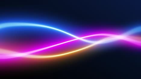 neon waves glow electric animation, colorful abstract animation