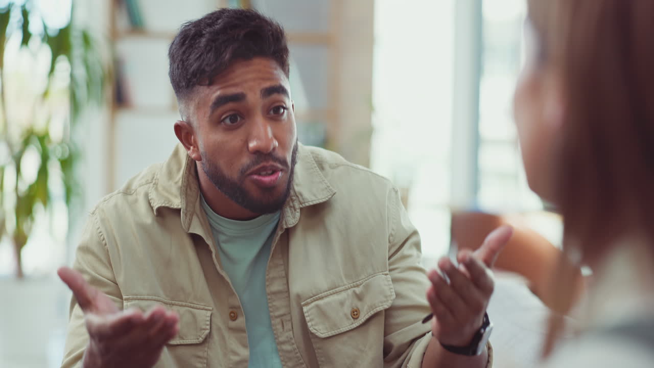 Couple, fighting or arguing about marriage