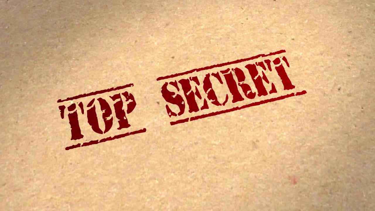 모션 그래픽 - 고무 스탬프 일급 비밀인 파일의 cgi 3d 애니메이션