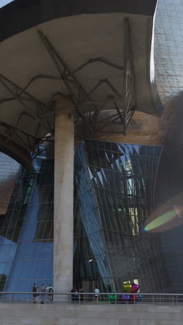 barcelona - spain - june 12 2024 : view of the guggenheim museum in bilbao, spain in vertical