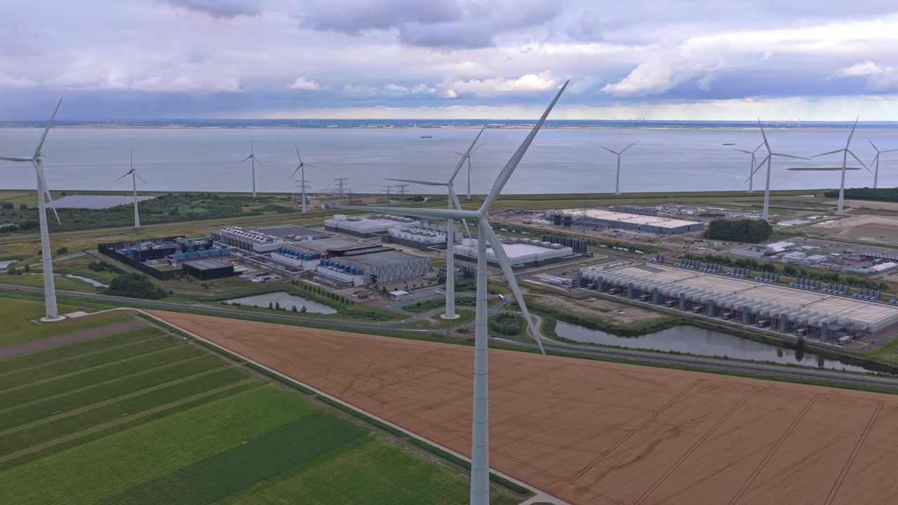 Google data center powered by wind turbines in eemshaven