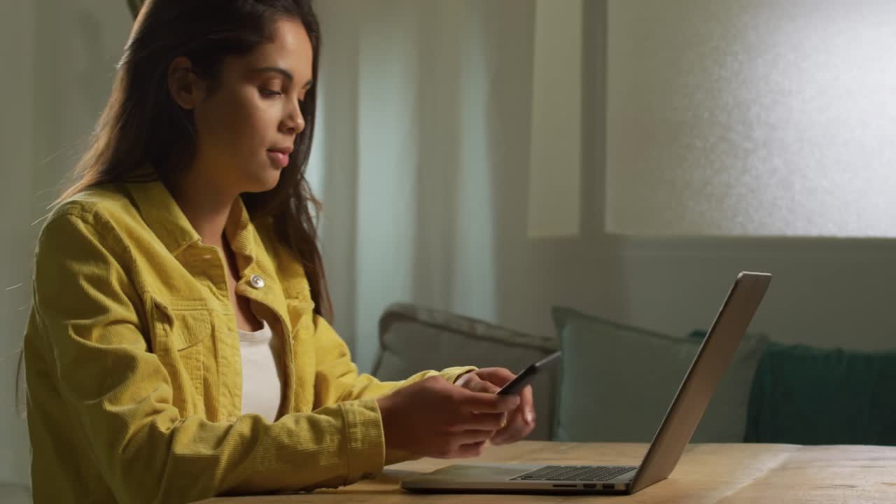 Caucasian woman using her phone
