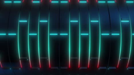neon glowing cylindrical pattern