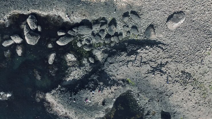 Veduta aerea fissa del Selciato del Gigante
