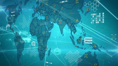 Animation-of-network-of-connections-with-world-map