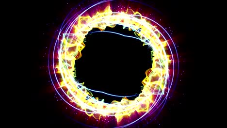 las partículas mágicas anillo fondo abstracto, animación, renderización, bucle
