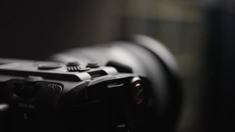 close-up view of the lens cap being removed from the sony fx3