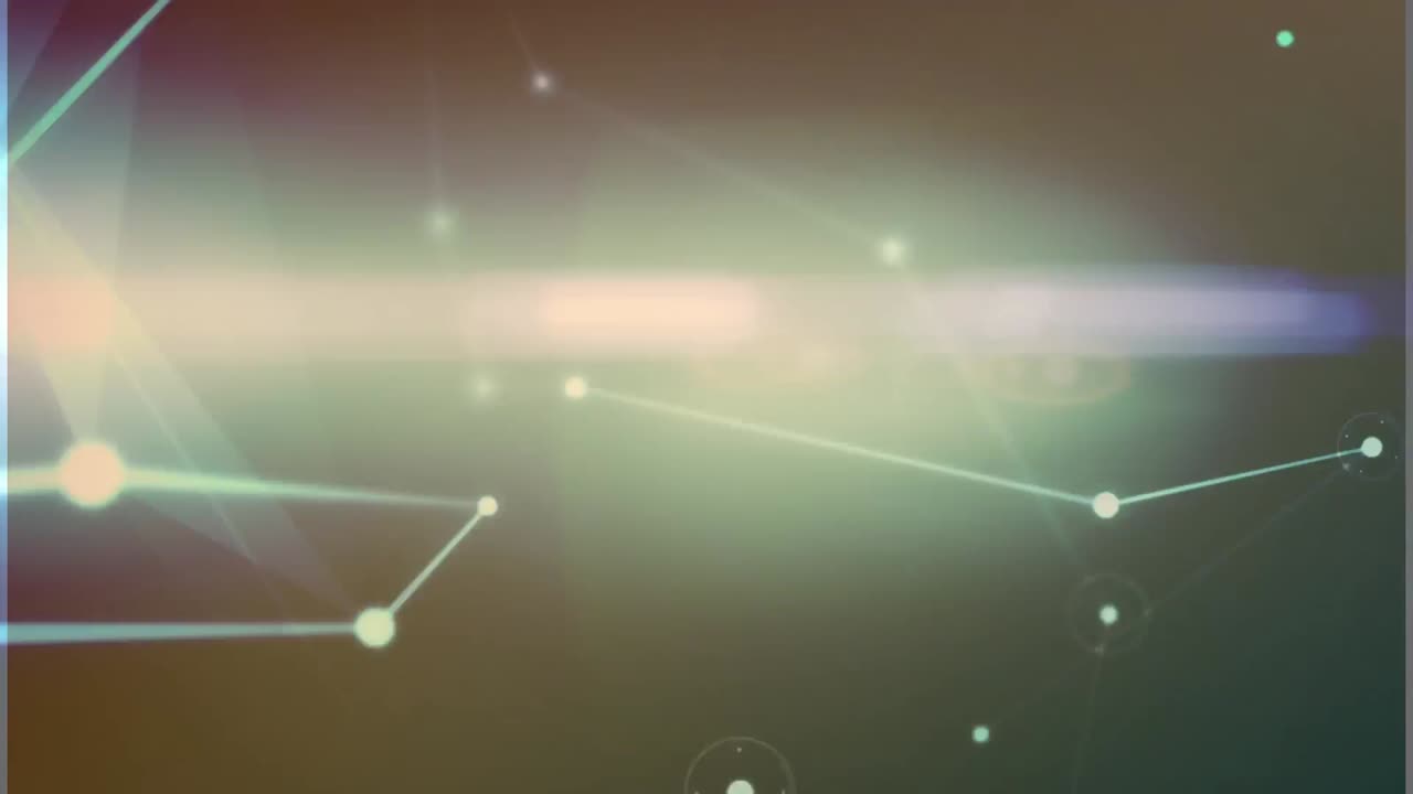 검은 바탕 위의 연결 네트워크의 애니메이션