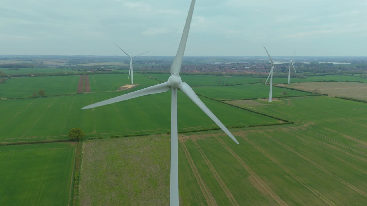 Green Energy Infrastructure: Wind Power Station in Rural UK