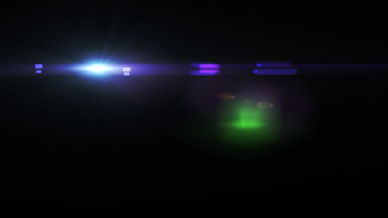 flare de lente digital con luz brillante en fondo negro utilizado para la textura y el material. efecto de luz de flare de fantasía en spcae