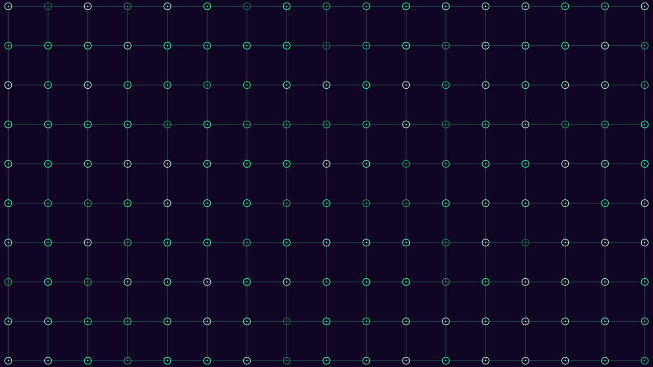 Seamless pattern featuring blue dots in a grid on a black background. The repetitive design consists of evenly spaced blue dots arranged in rows and columns