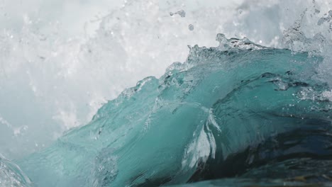 clean, whirling waters of the loen lake in slow-motion