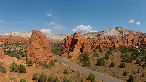 Aerial-shots-of-Kodachrome-Basin,-Utah