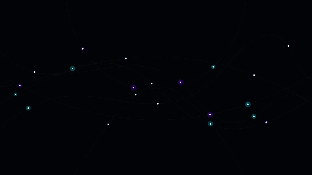 Abstract Motion Graphics with Glowing Nodes and Connecting Lines