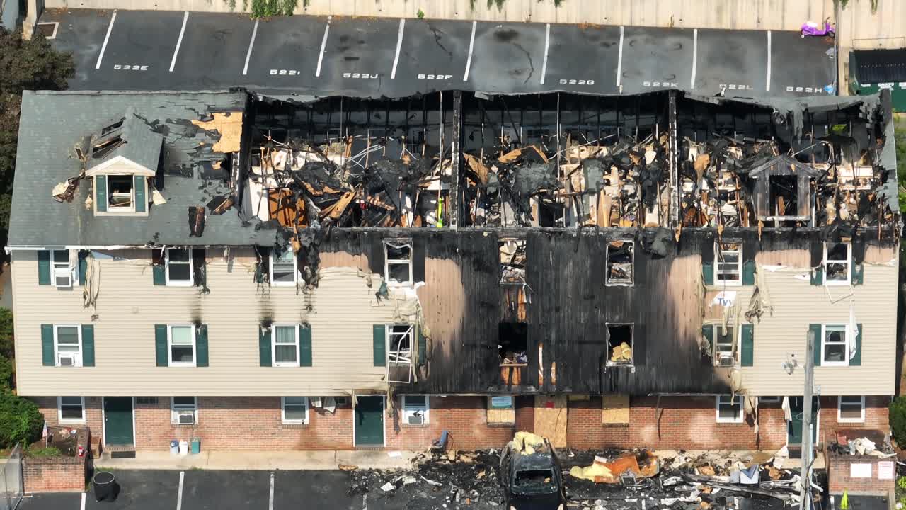 Incendio en un apartamento.