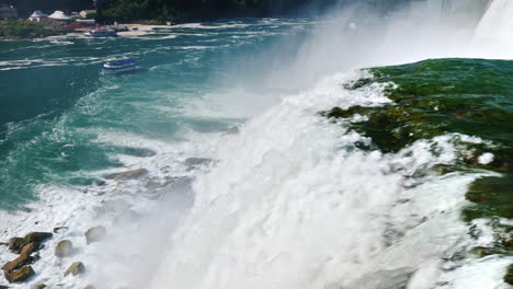 río niágara con las cataratas del niágara en primer plano, un hito increíble de estados unidos y canadá
